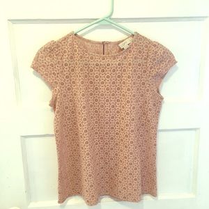 Ann Taylor Loft Rose Gold Top